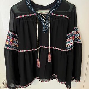 Double D Ranch - Sheer Embellished Top